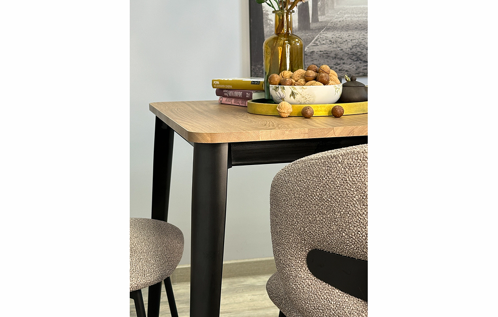 Обеденные столы - изображение №6 "Стол обеденный Стил раздвижной KS1200 черный/дуб коричневый"  на www.Angstrem-mebel.ru